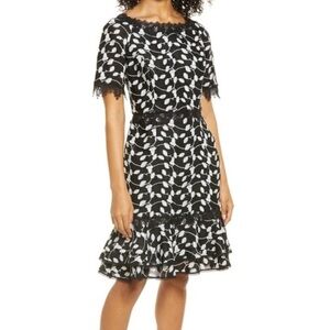 Shani black & cream lace dress